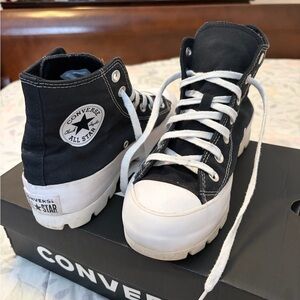 Converse Kids Black and White High-Top Sneakers